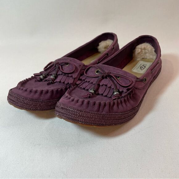 UGG Australia Women Drina Loafer Moccasin Size 8.5 Raspberry - Picture 4 of 10